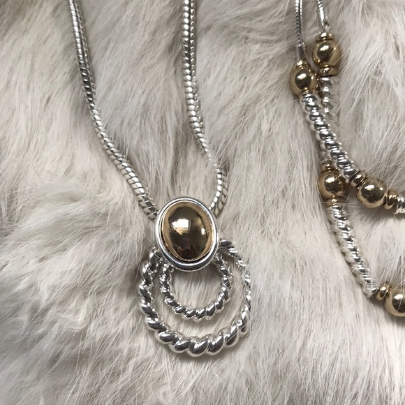 NEW 4 Napier Silver and gold Necklace and Bracelet - Picture 3 of 6